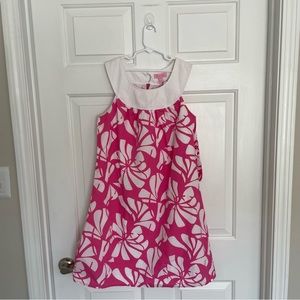 Lilly Pulitzer Adrianna Pink Wish Dress Size 4 With Sash